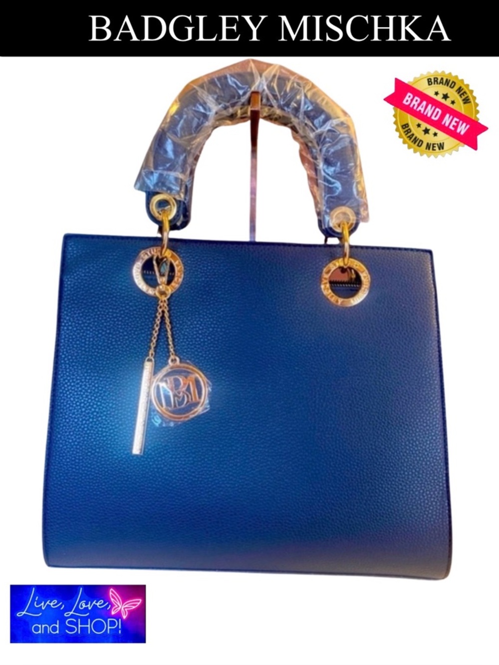 BADGLEY MISCHKA Navy Tote, NWT